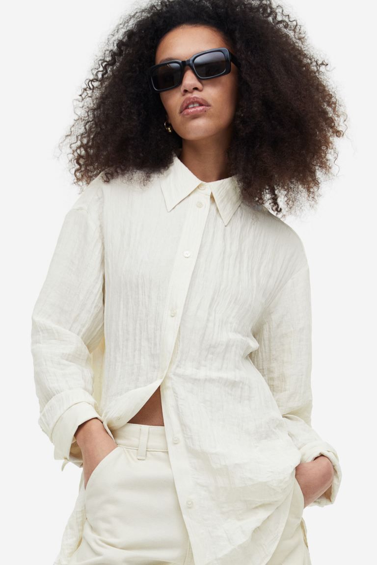 Crinkled chiffon shirt | H&M (UK, MY, IN, SG, PH, TW, HK)