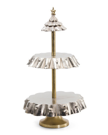 12x26 Two Tier Christmas Tree Serving Tray | TJ Maxx