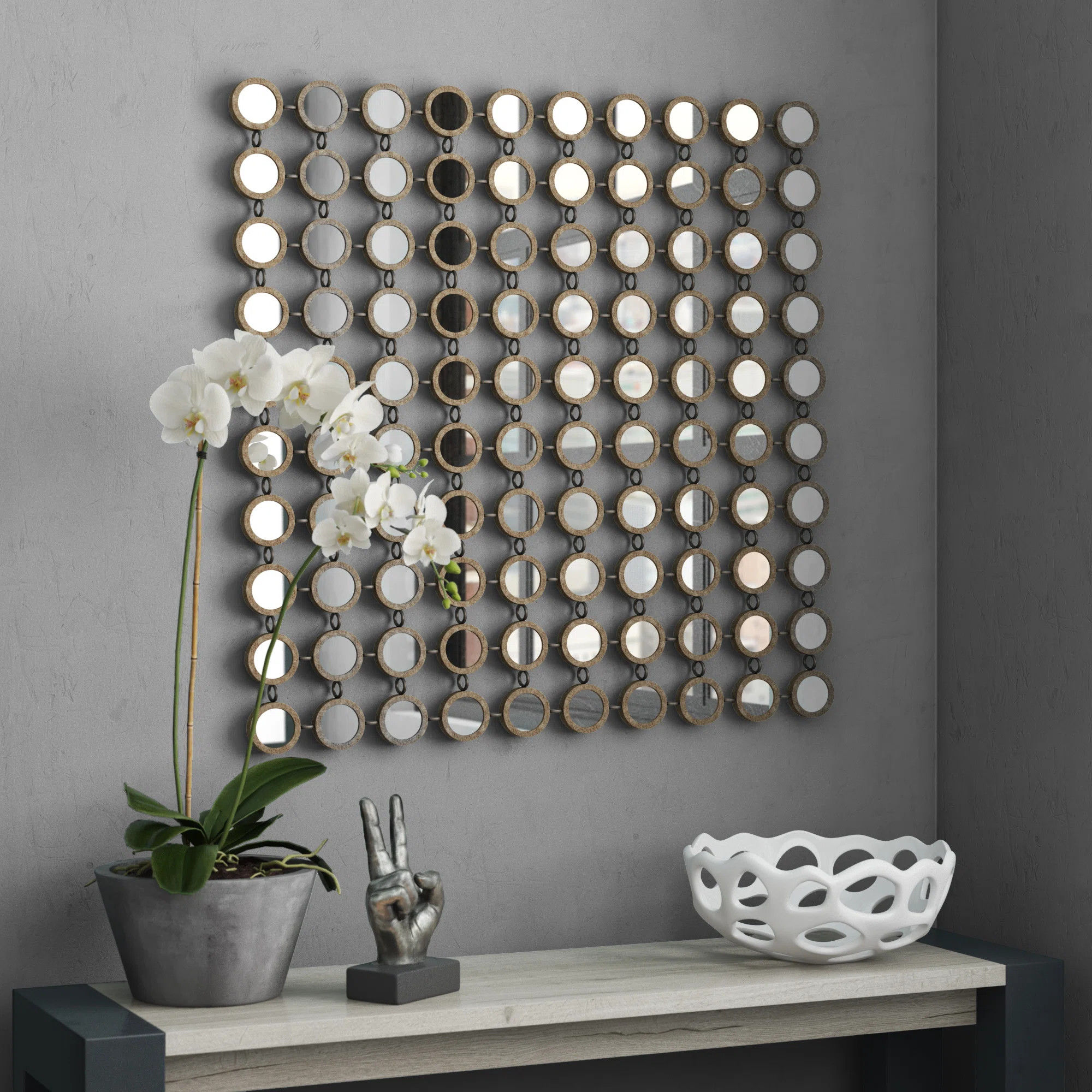 Willa Arlo™ Interiors Emblyn Square Metal Wall Mounted Mirror & Reviews | Wayfair | Wayfair North America