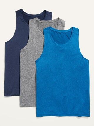 Go-Dry Cool Odor-Control Core Tank Top 3-Pack for Men | Old Navy (US)