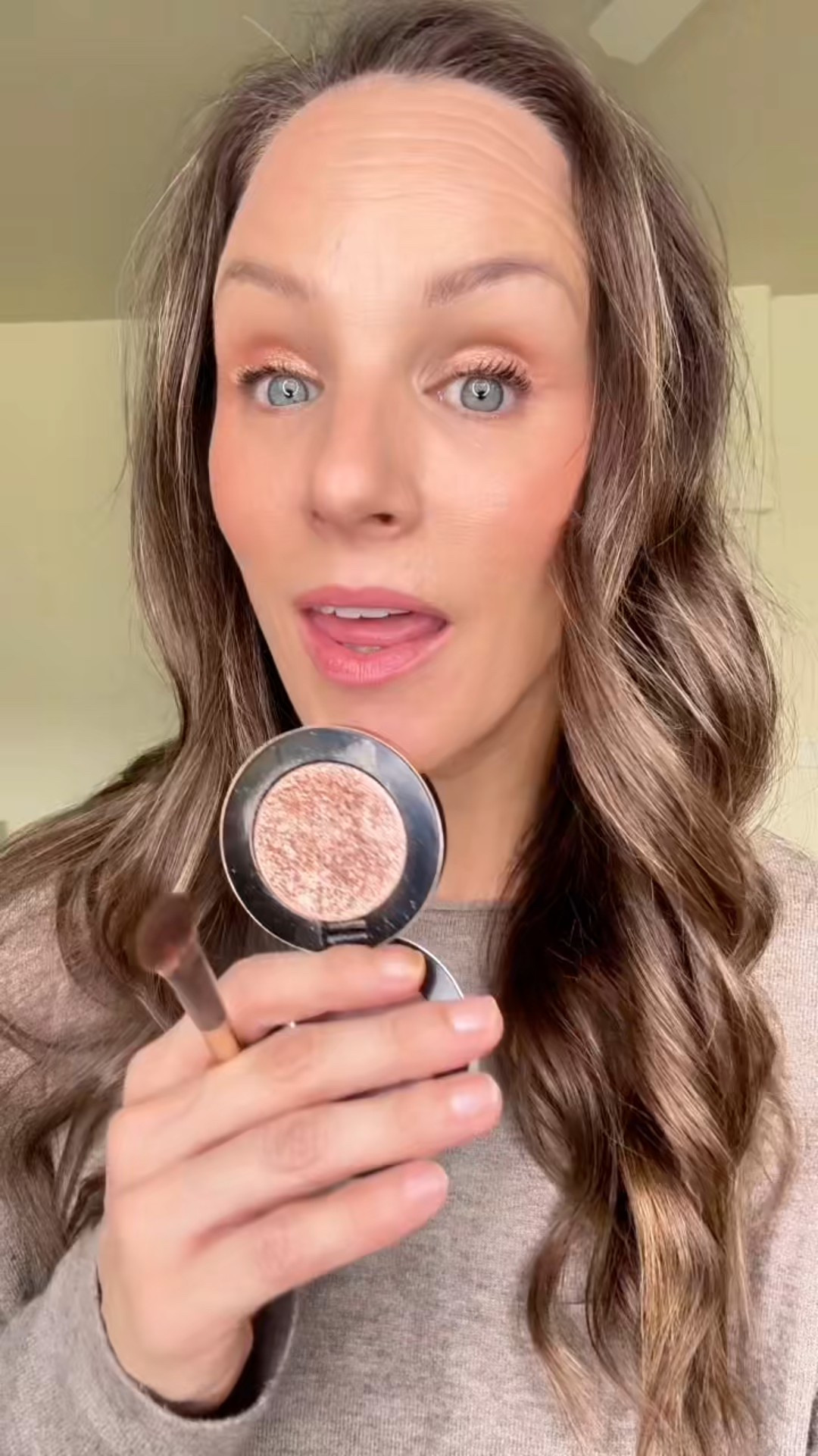 This GLAZE multichromatic pink champagne is unreal. Silky, creamy, and zero fallout. I love how it adds dimension while naturally highlighting my lashes. Perfect for a quick, luminous everyday eye that still looks elevated. ✨

#makebeauty #makebeautyeyeshadow #metalliceyeyeshadow #multichromatic #beautyover40

#LTKBeauty #LTKOver40