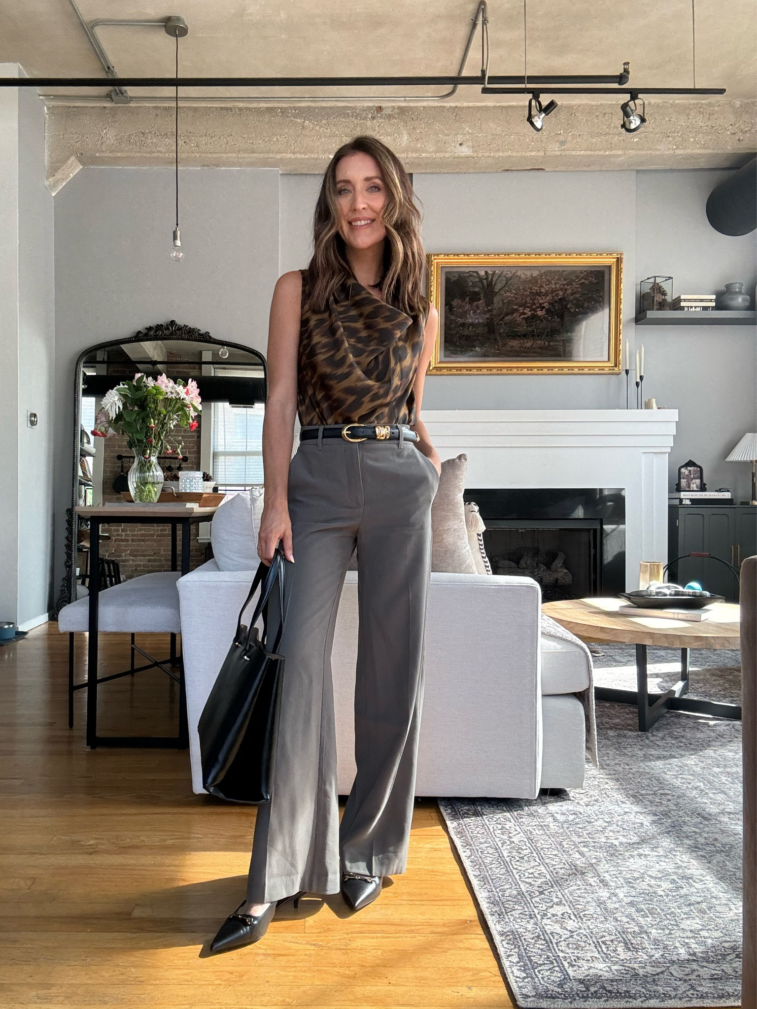 Fall workwear capsule wardrobe- leopard top is actually a bodysuit! Everything fits TTS 

#LTKSeasonal #LTKFallSale #LTKWorkwear