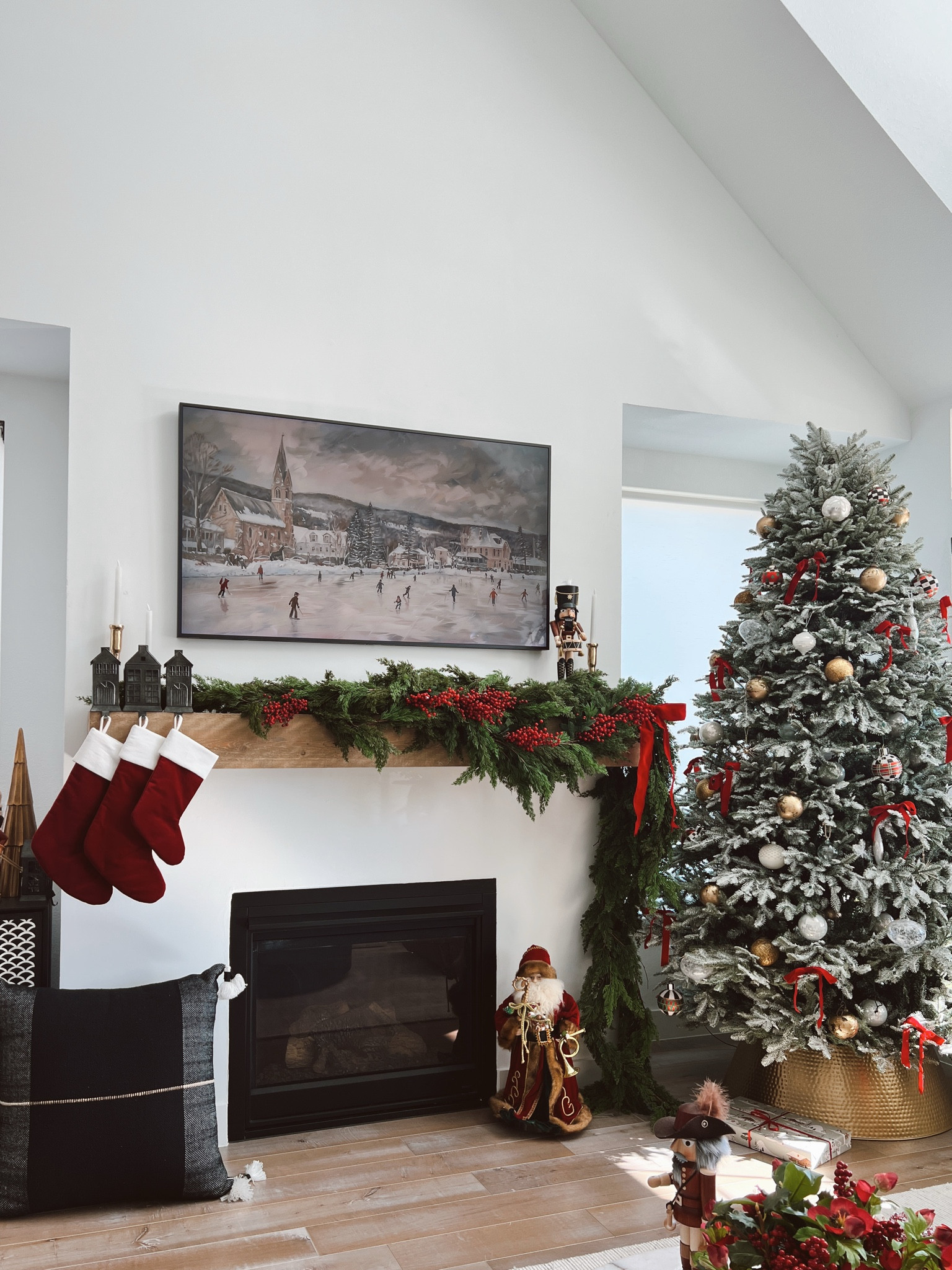 Samsung Frame TV 65” on huge Black Friday deal! $1300 instead of $2000! We have the 65” in our living room and love it so much. Upload your own art. Also linking our holiday decor from our flocked Christmas tree to cedar garland on our fireplace mantel, velvet stockings and more  

#LTKHoliday #LTKCyberWeek #LTKHome