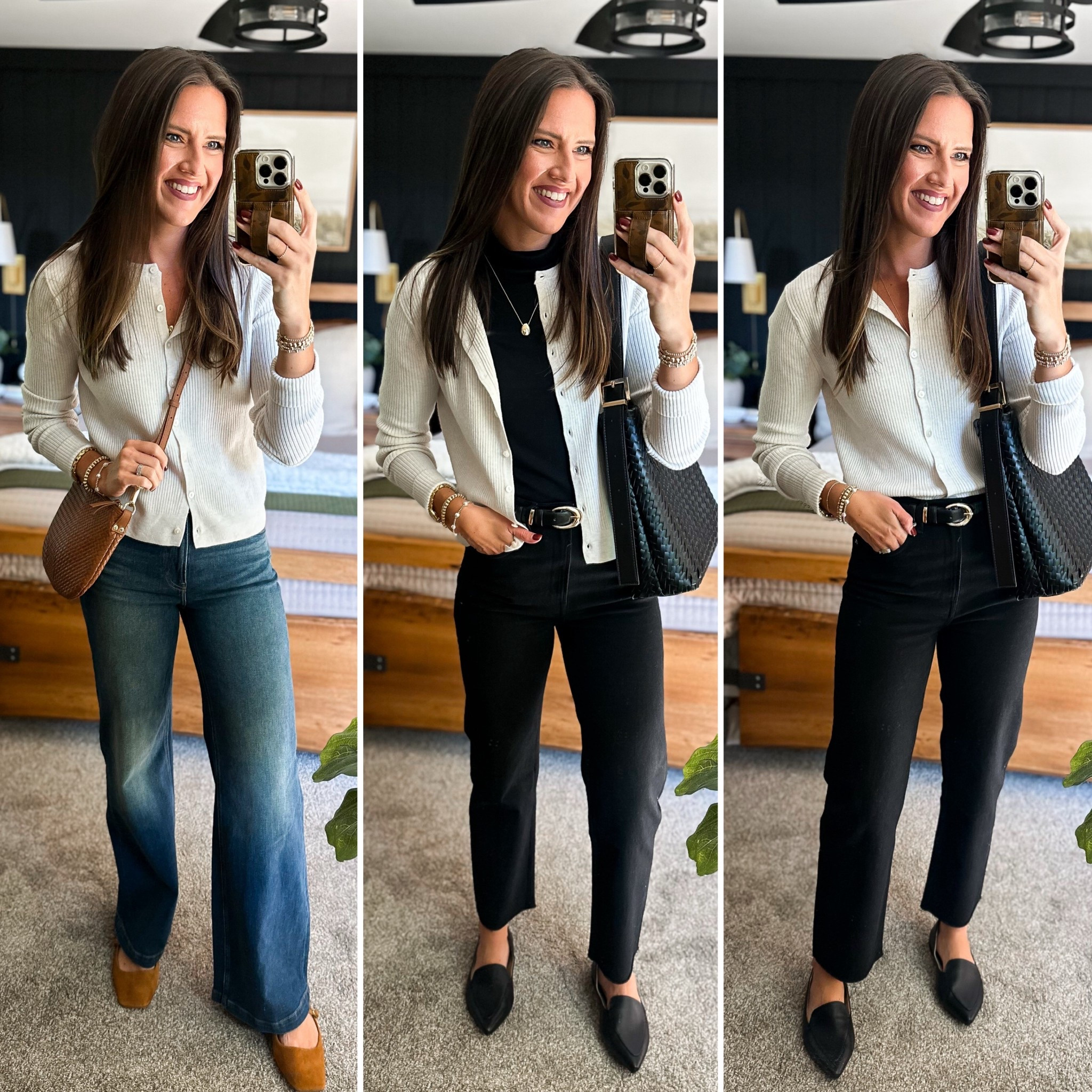 Fall Capsule Wardrobe - Button Front Sweater (size medium) 