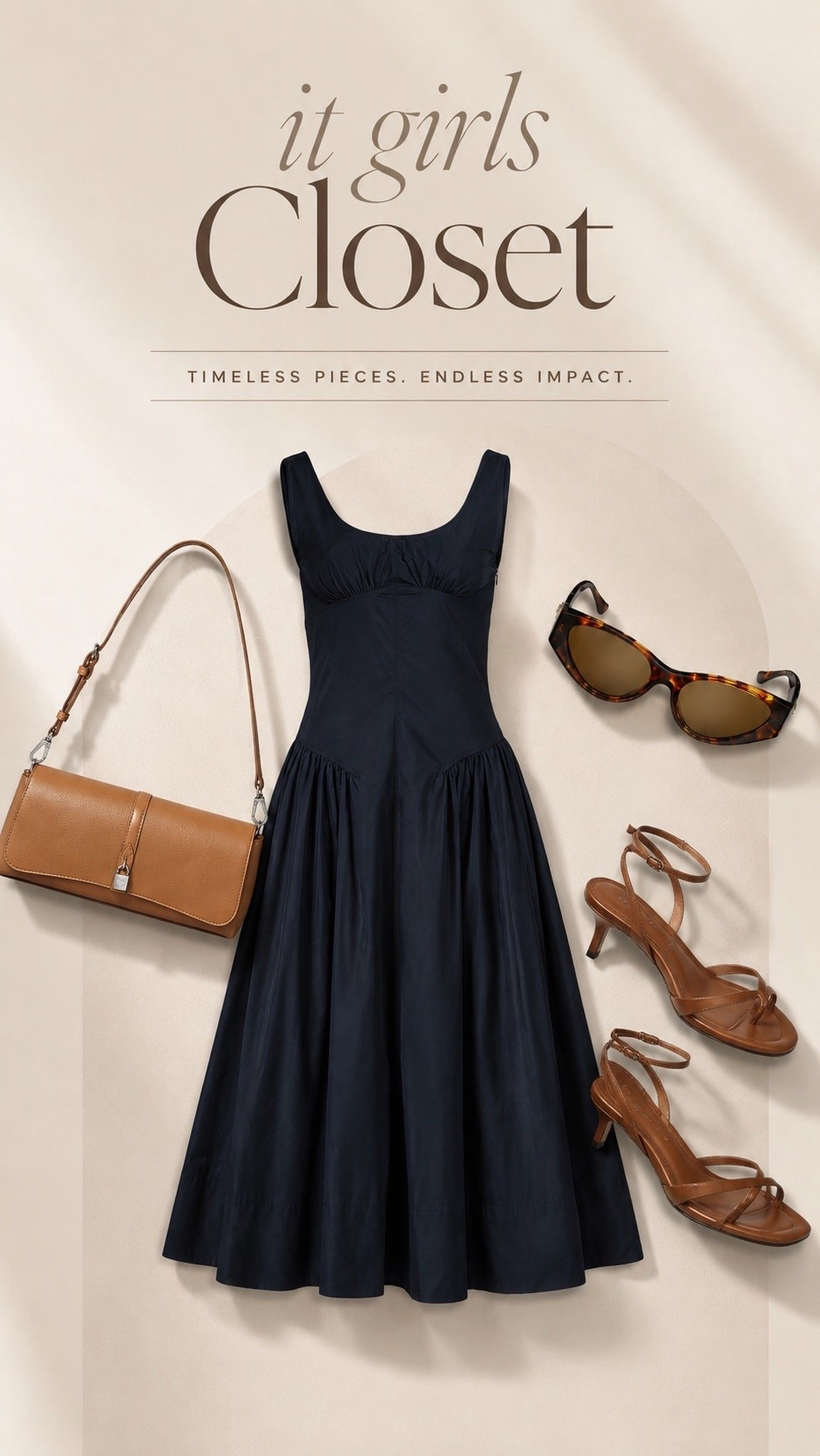 Bella Hadid would absolutely wear this 🤎

A Spring wardrobe refresh officially starts @saks chic navy midi dress, barely-there sandals, tortoiseshell sunglasses, and a rich caramel shoulder bag create the effortless, off-duty look Bella is known for.

Equal parts timeless and cool, this is the kind of outfit you’ll reach for all summer long. #Saks #SaksPartner
