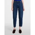 Scenario Women's and Women's Plus High Rise Barrel Jeans, 26", 28" Inseam, Sizes 0-28W | Walmart (US)