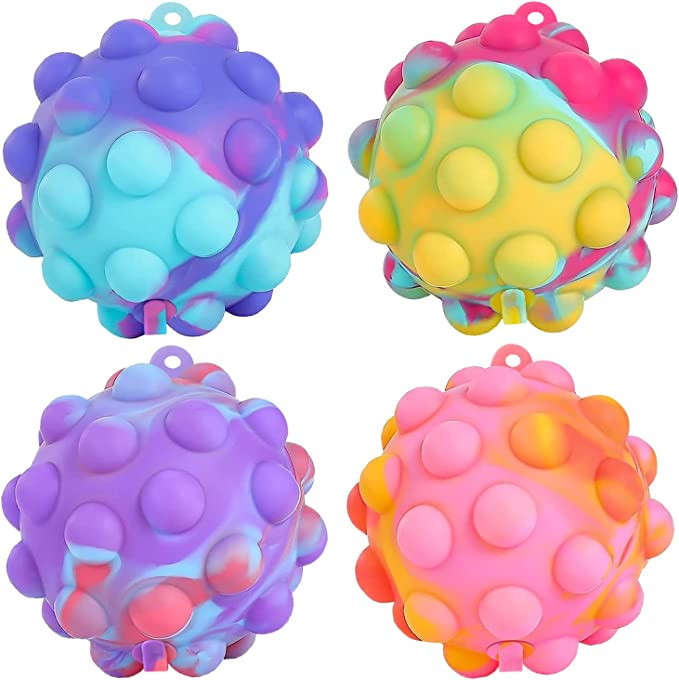 Pop Ball It Fidget Toys 4 PCS, 3D Squishy Toys Pop Ball Its Fidget Toy Fidgets Party Favors Easte... | Amazon (US)