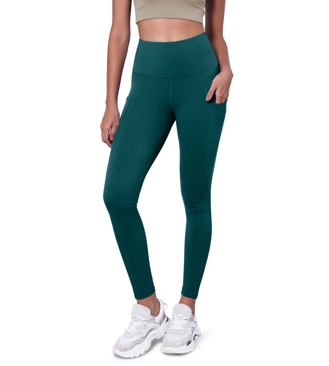 ODODOS 7/8 Length High Waist Sports Yoga Leggings with Pockets | Ododos