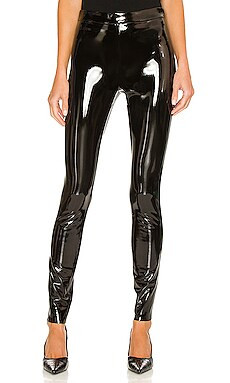 Alice + Olivia Maddox Back Zip Vegan Leather Legging in Black from Revolve.com | Revolve Clothing (Global)