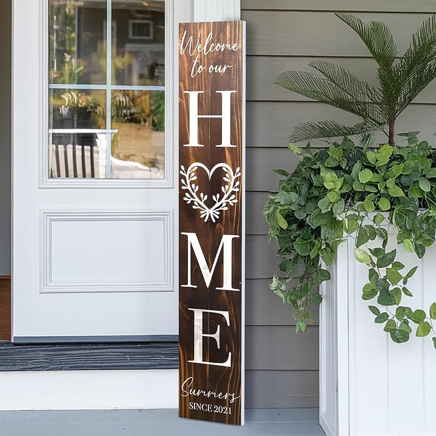Personalized Welcome Sign for Front Door, Custom Welcome Sign for Porch Outdoor Welcome Home Deco... | Amazon (US)