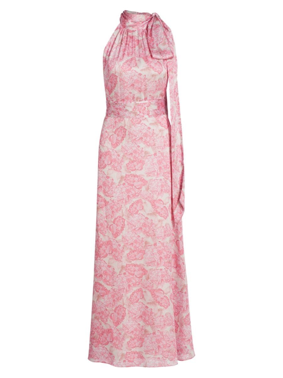Kayla Floral High-Neck Gown | Saks Fifth Avenue