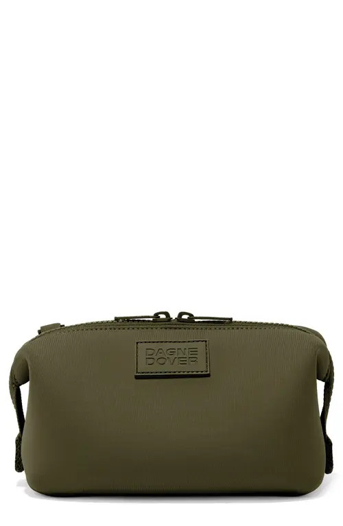 Dagne Dover Small Hunter Water Resistant Toiletry Bag in Dark Moss at Nordstrom | Nordstrom