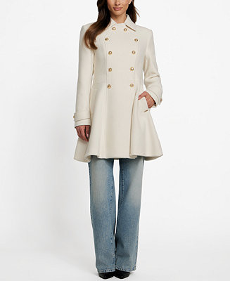 Women's Double-Breasted Skirted Coat | Macy's
