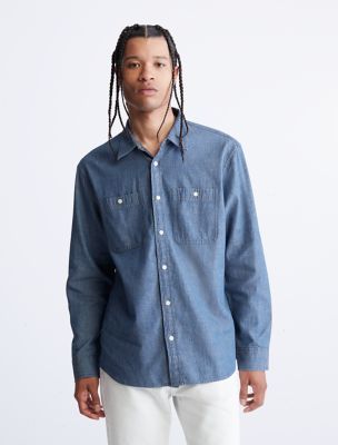 Unwashed Chambray Button-Down Easy Shirt | Calvin Klein | Calvin Klein (US)