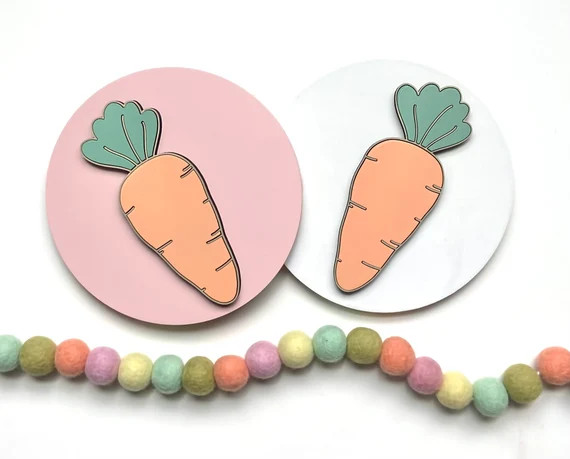 Pink and White Carrot Sign | Carrot Wood Sign | Easter Sign | 3d Easter Sign | 3d Carrot Decor | ... | Etsy (US)