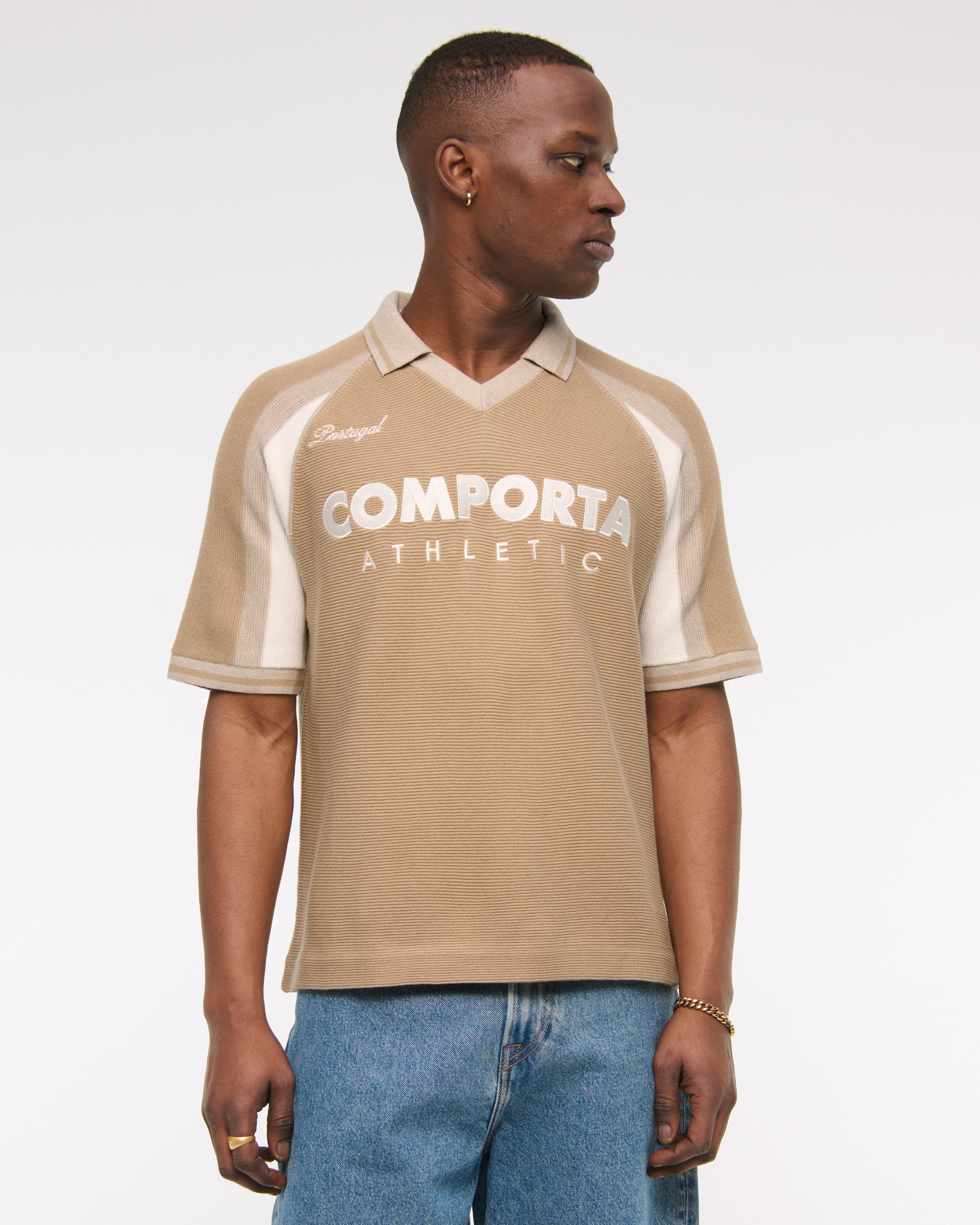 Soccer Jersey-Inspired Sweater | Abercrombie & Fitch (US)