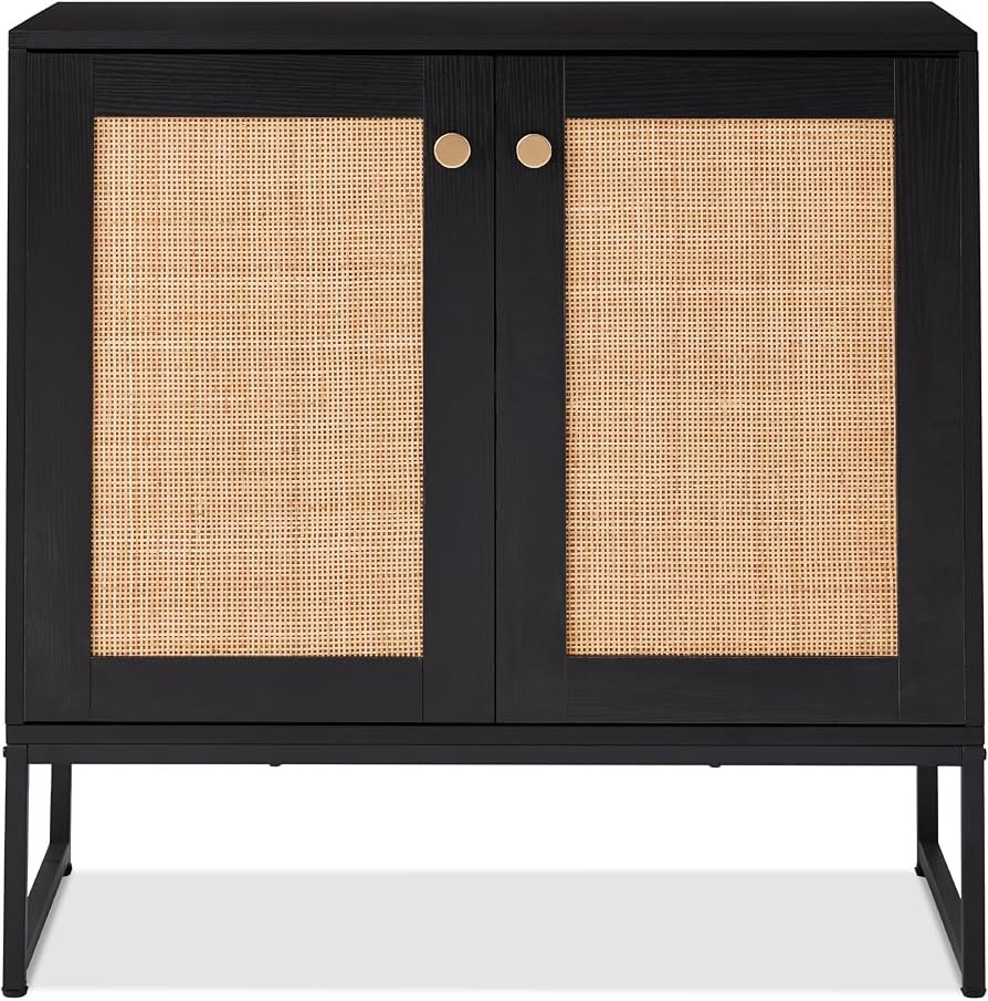 Best Choice Products 2-Door Rattan Storage Cabinet, Accent Furniture, Multifunctional Cupboard fo... | Amazon (US)