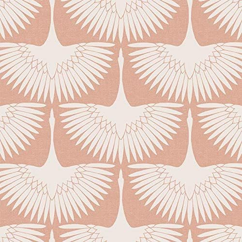 Tempaper x Genevieve Gorder Sahara Blush Feather Flock Removable Peel and Stick Wallpaper, 20.5 in X | Amazon (US)