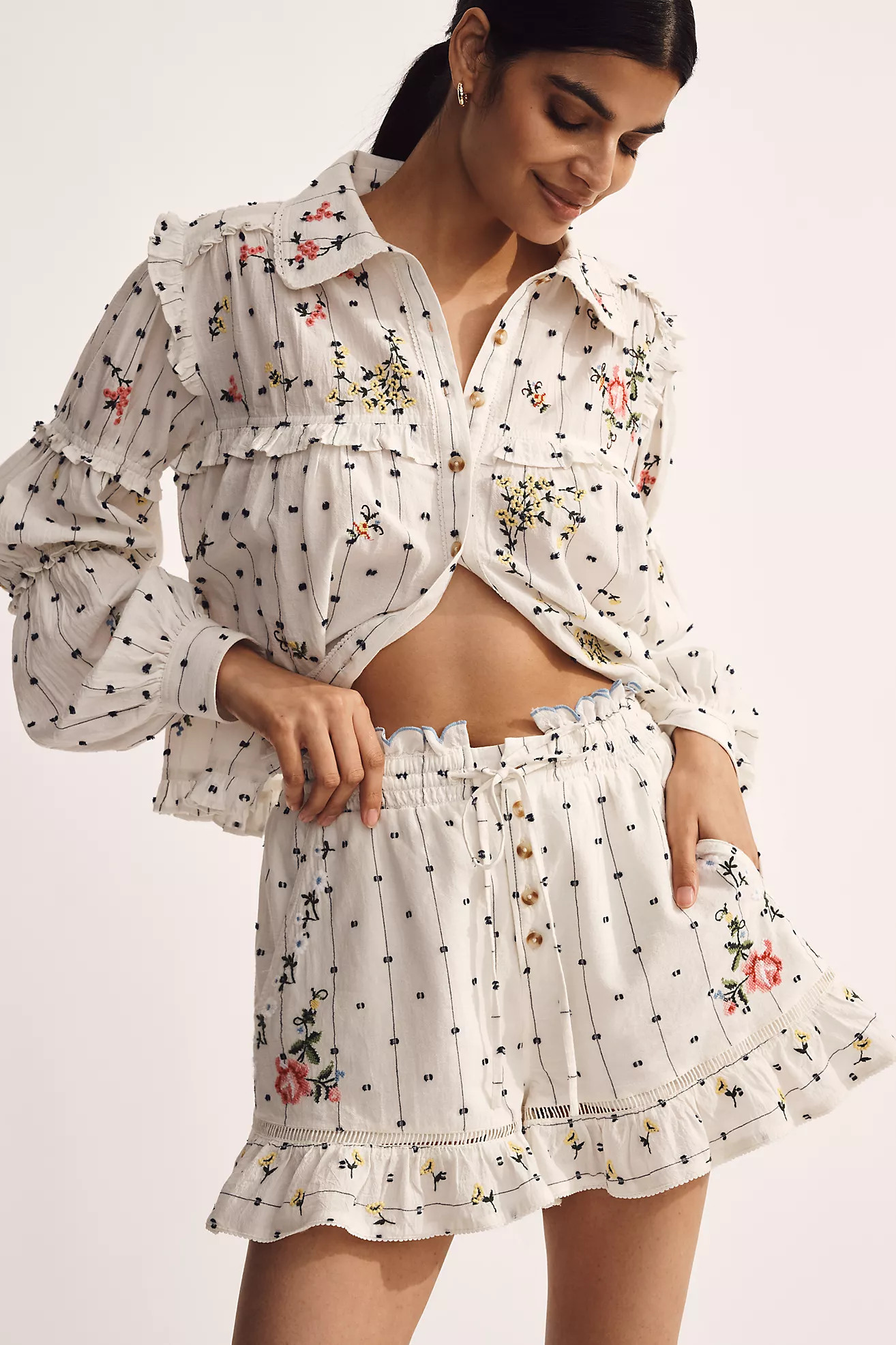 Pilcro Printed Woven Shorts | Anthropologie (US)