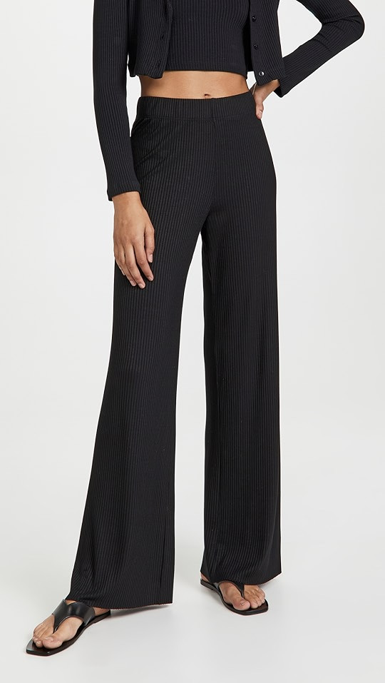 Enza Costa Viscose Rib Straight Leg Pants | SHOPBOP | Shopbop