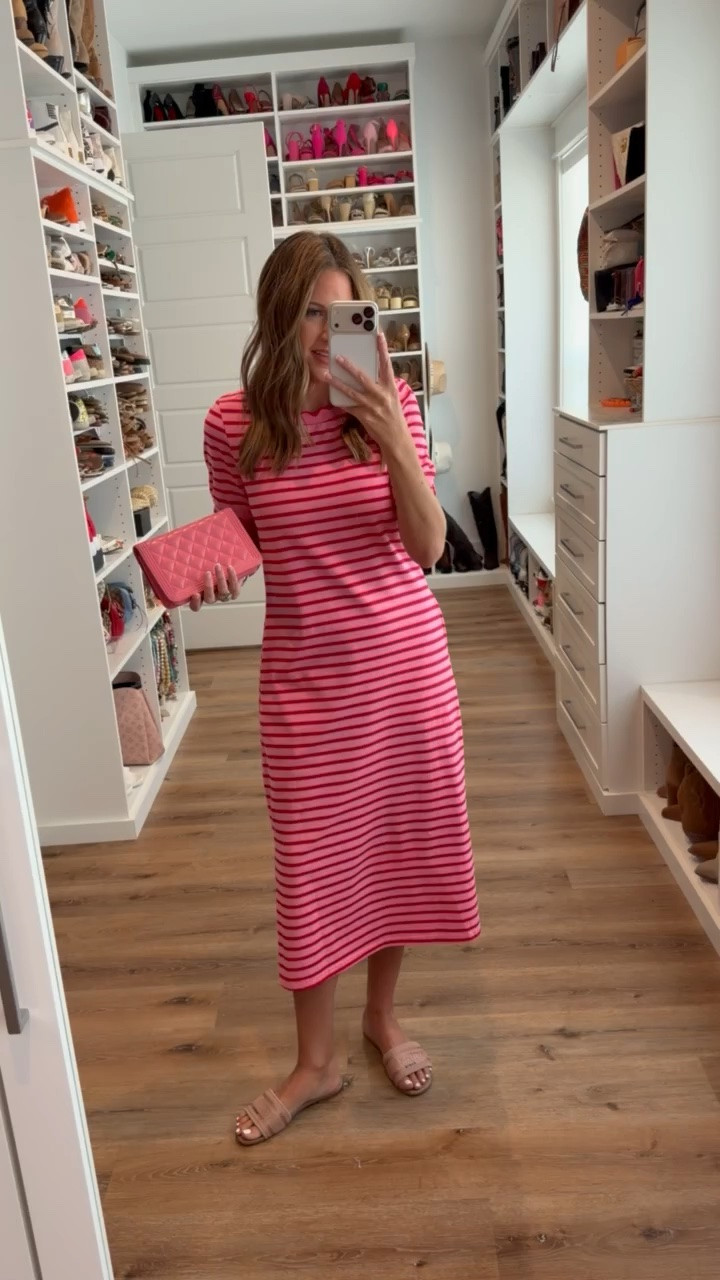 In a small dress, clutch, sandals and accessories - fits tts.

#LTKootd #LTKgrwm #LTKSeasonal