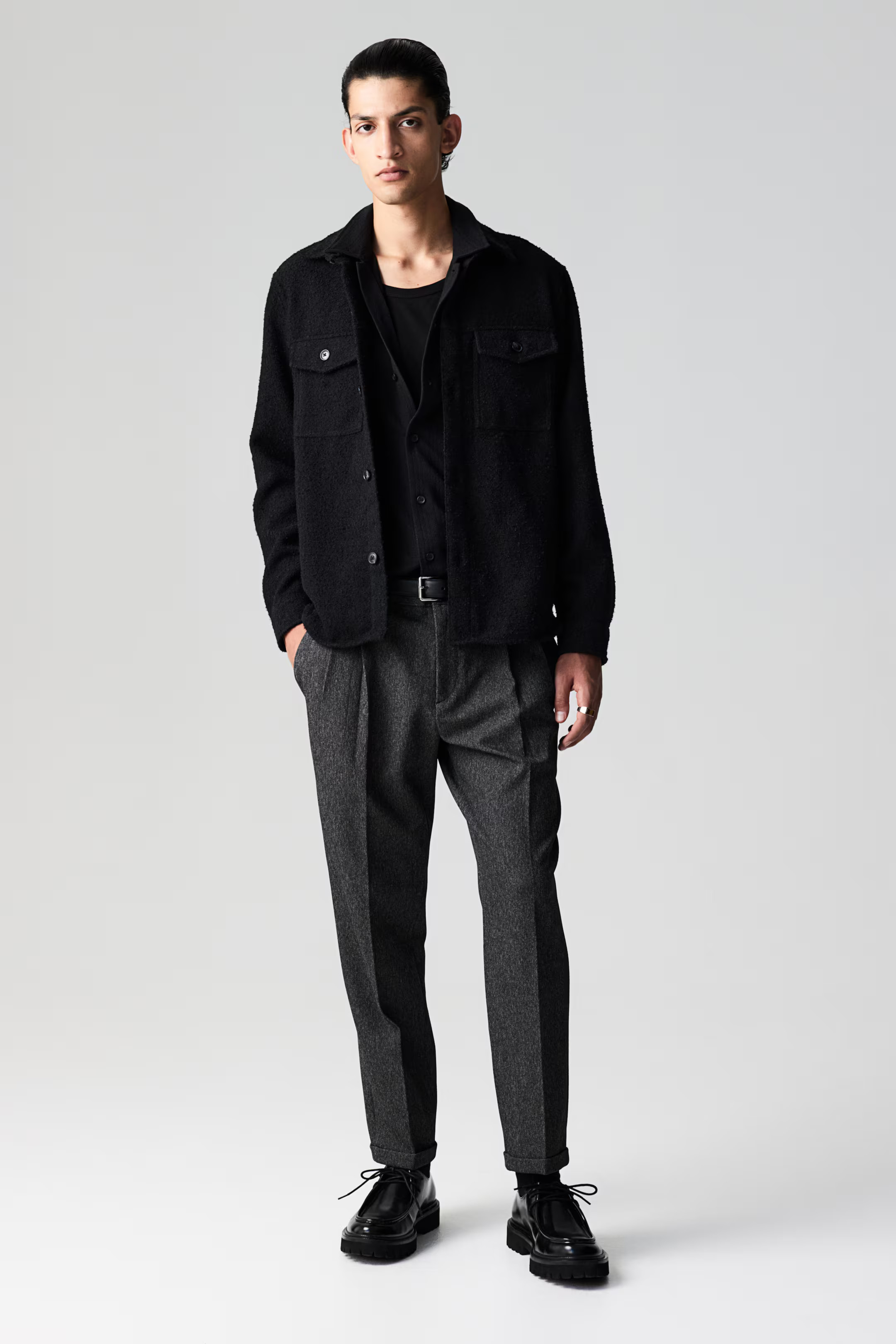 Regular Fit Wool-blend overshirt | H&M (UK, MY, IN, SG, PH, TW, HK)