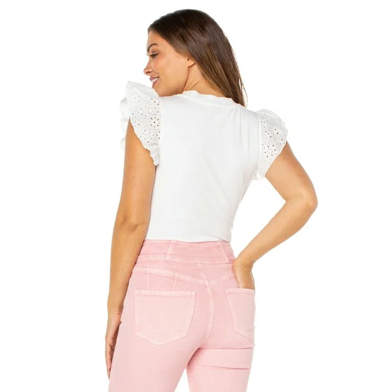 Celebrity Pink Juniors Flutter Sleeve Bodysuit | Walmart (US)