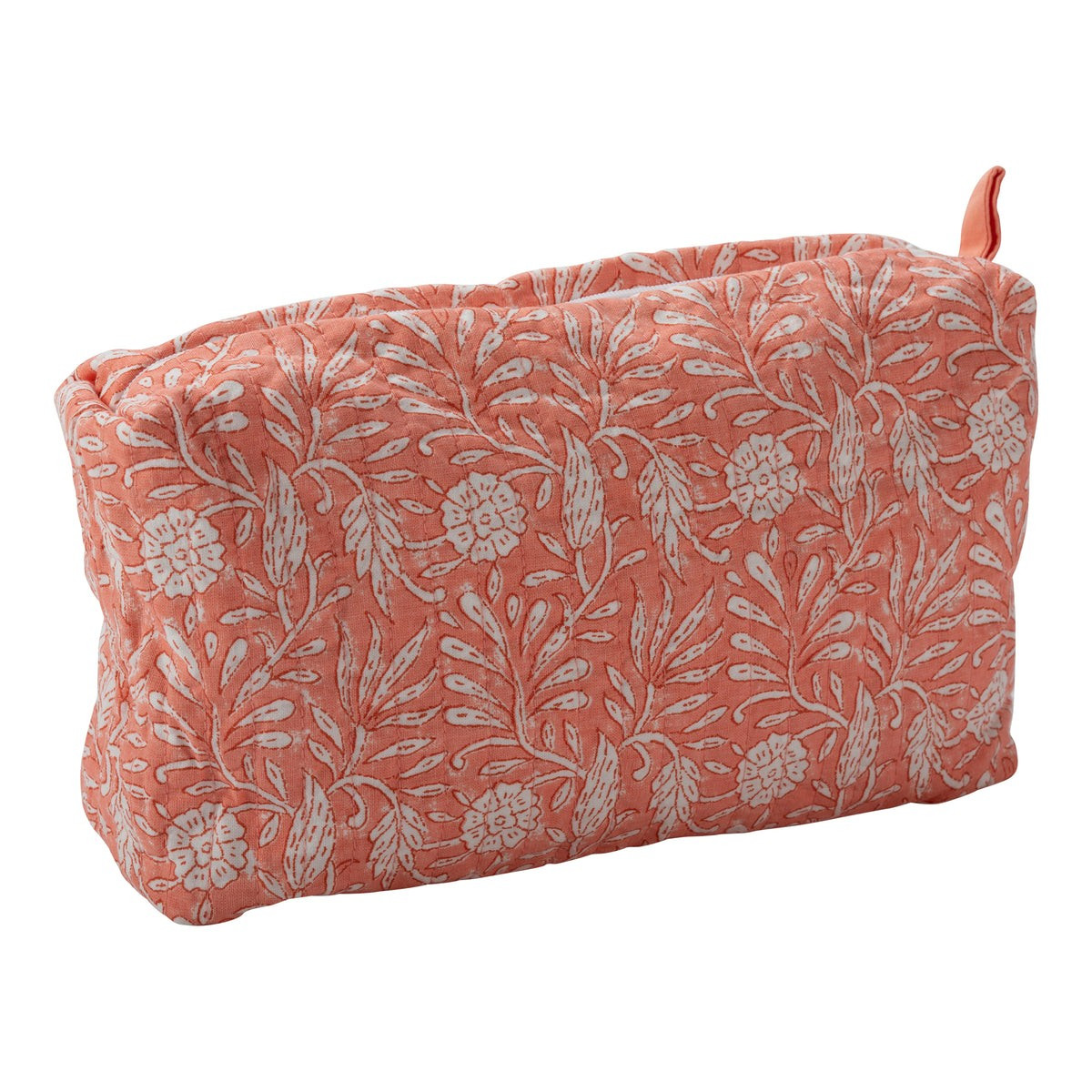 Jasmine Zipper Pouch Medium Coral | Amanda Lindroth