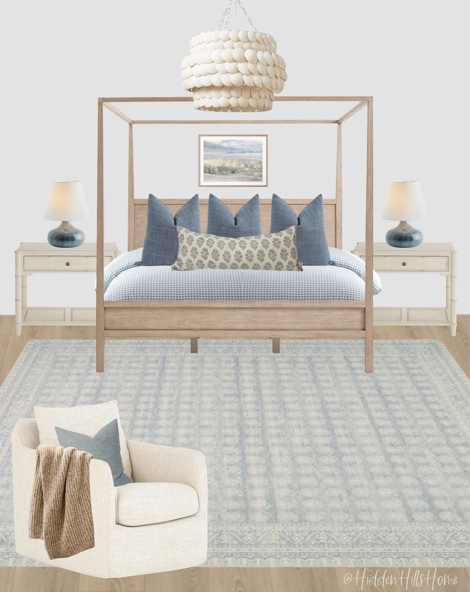 Coastal bedroom decor mood board, bedroom design ideas, master bedroom, canopy bed, bedding, home decor ideas, bedroom inspiration

#LTKHome #LTKSaleAlert #LTKSeasonal