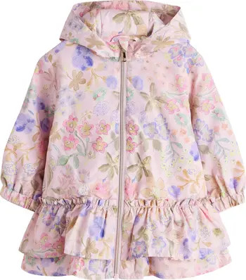 Kids' Floral Water Resistant Hooded Jacket | Nordstrom