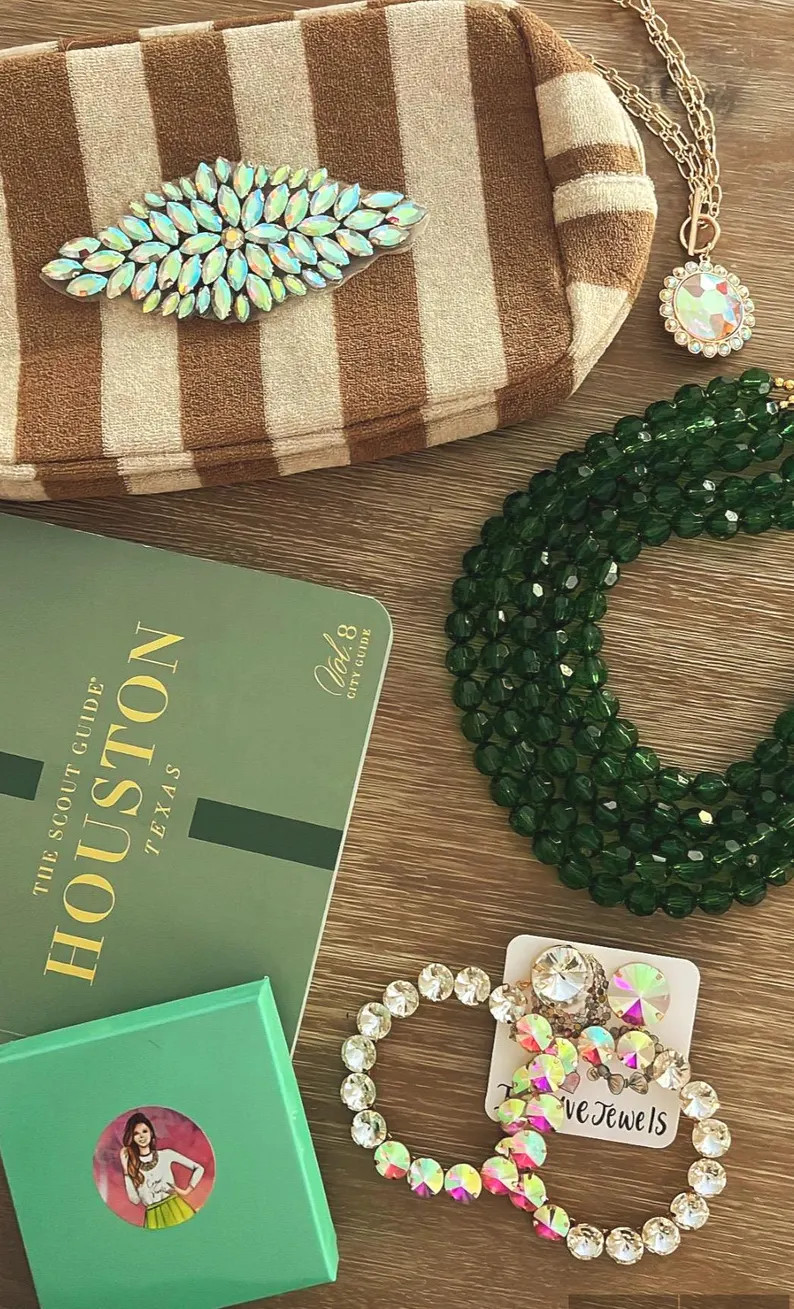 Green Statement Necklace \u2013 Chunky Beaded Necklace Handmade in Green Beads, Spring 2026 Fashi... | Etsy (Global)