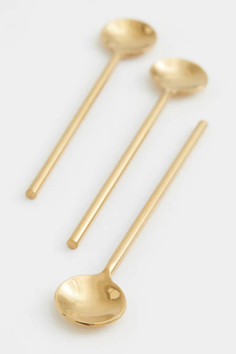 3-pack Spoons - Gold-colored - Home All | H&M US | H&M (US + CA)