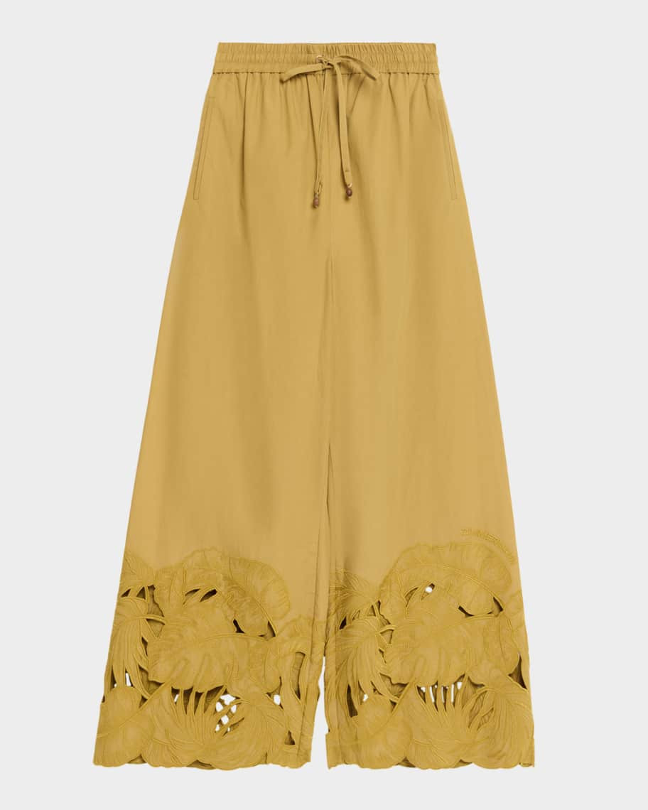 Mahon Embroidered Cotton Pants | Neiman Marcus