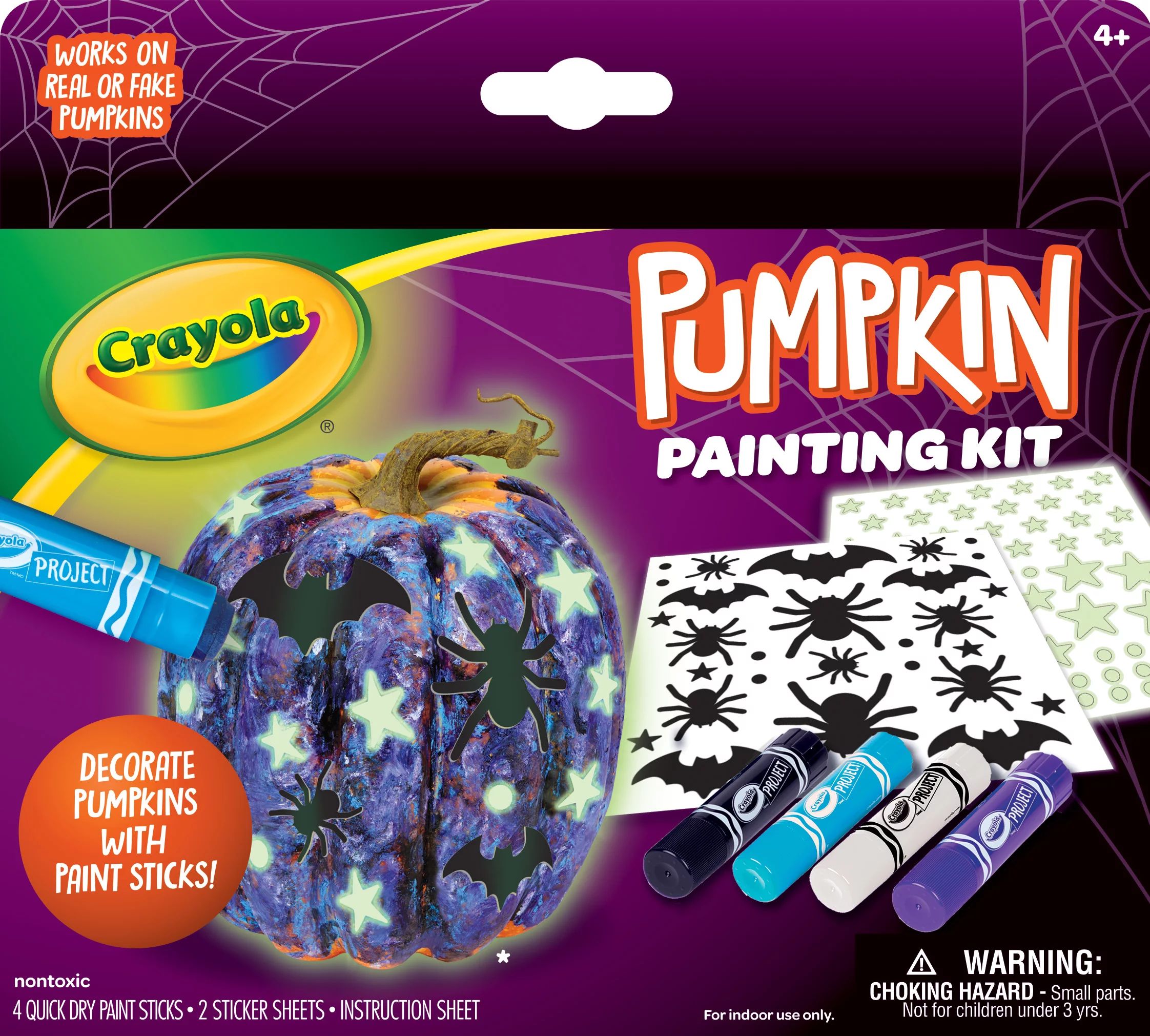 Crayola Halloween Pumpkin Washable Paint Craft Kit (7 Pieces) - Walmart.com | Walmart (US)