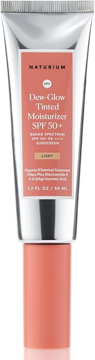 Naturium Dew-Glow Tinted Moisturizer SPF 50+ Light, Daily Moisturizing Sunscreen & Face Primer wi... | Amazon (US)