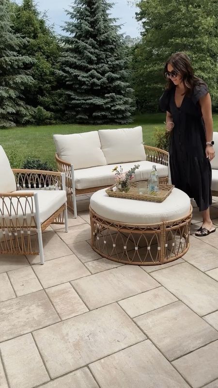 #walmartpartner Gorgeous designer-inspired patio furniture now at Walmart! The Lilah collection is beautiful, comfortable, and affordable. Select pieces in the collection are currently available rollback deal too. @walmart 

#LTKHome #LTKVideo #LTKSeasonal