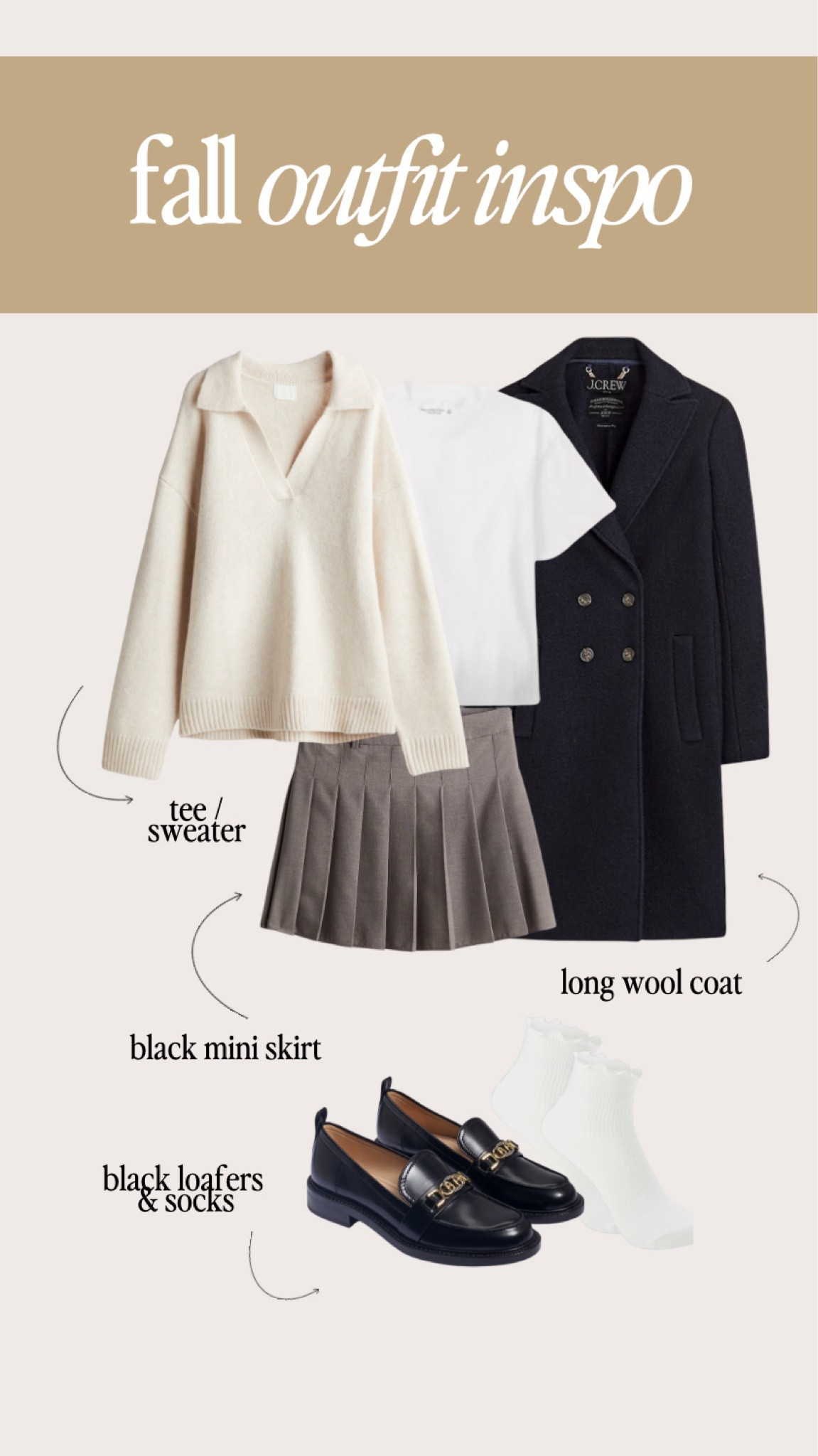 Fall Outfit Inspo: mini skirt layering with black loafter

#LTKSeasonal