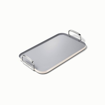 Caraway Home 11.73" Nonstick Square Double Burner Crepe Pan Cream | Target