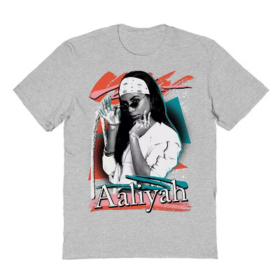 Aaliyah Men's Retro Tie Dye Short Sleeve Graphic Cotton T-Shirt - Sport Grey 2X | Target