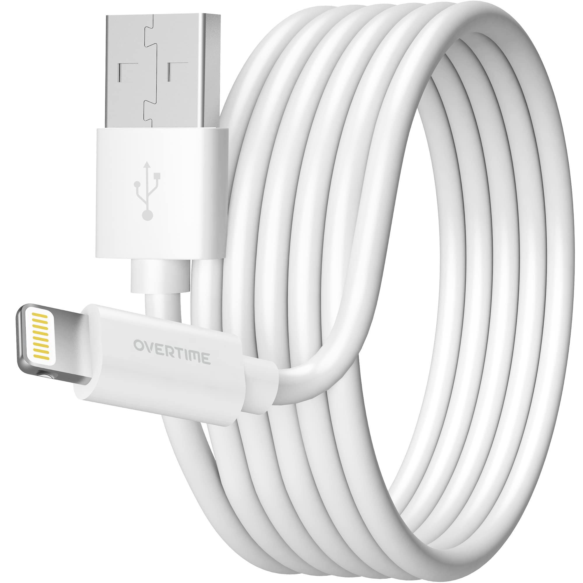 iPhone Charger Cable 10 Foot, Overtime Apple MFi Certified Lightning Cable 10ft USB Cord for iPhone  | Amazon (US)