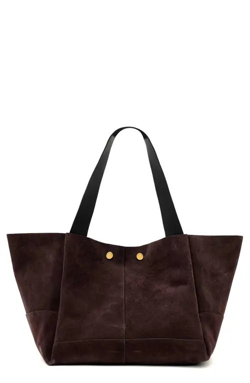 AllSaints Rosalie Suede Tote in Burnt Umber Red at Nordstrom | Nordstrom