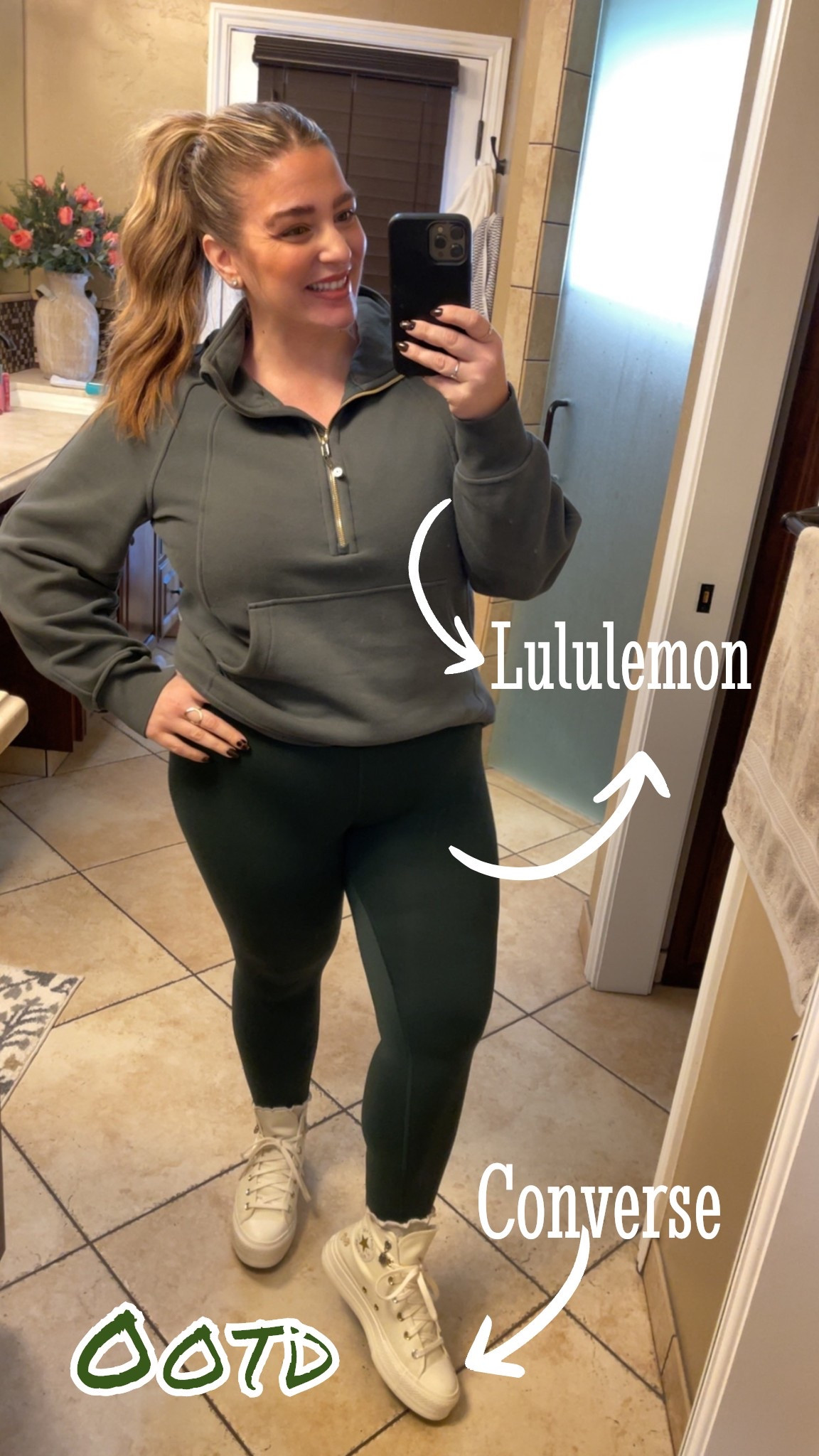 Sporty but make it elevated 😮‍🔥
My go-to Lululemon set styled with platform Chuck Taylor’s for that effortless cool-mom vibe. Comfy enough for errands, cute enough for coffee dates.
Linked my exact pieces (or close finds) 🤍
#LTKfit #AthleisureStyle #LululemonStyle #PlatformConverse #MomStyle #EverydayOutfit #SportyChic #HotConfidentMom
@lululemon 

#LTKMidsize #LTKootd #LTKSaleAlert