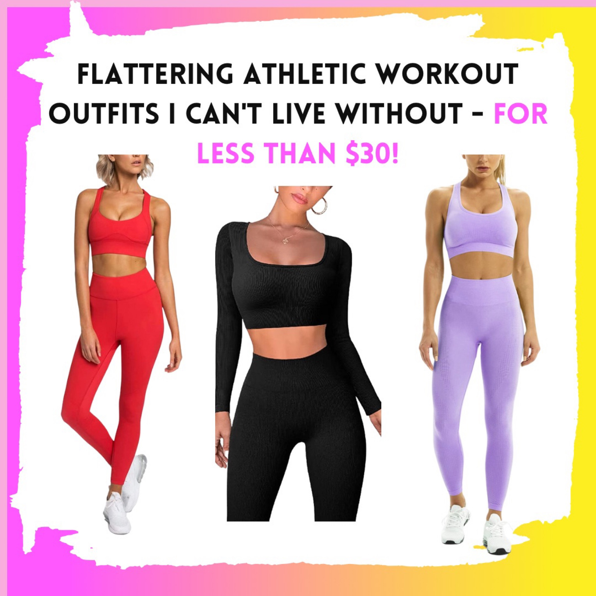 Get in shape and look stylish AF with these flattering athletic two pieces combos from Amazon - all under $30!

#workout #athleticwear #workoutwear #amazonfinds #amazon #under30 #sportsbra #leggings #comfortable #affordablestyle

#LTKfit