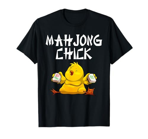 Funny Mahjong Chick Design for Women Girls Mahjong Player T-Shirt | Amazon (US)