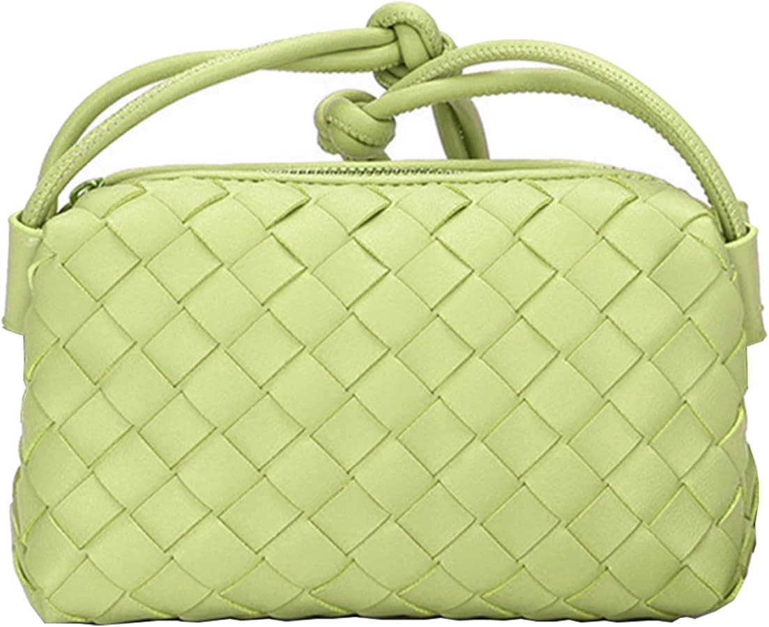 Woven Crossbody Bag for Women Leather Small Evening Purses | Amazon (US)