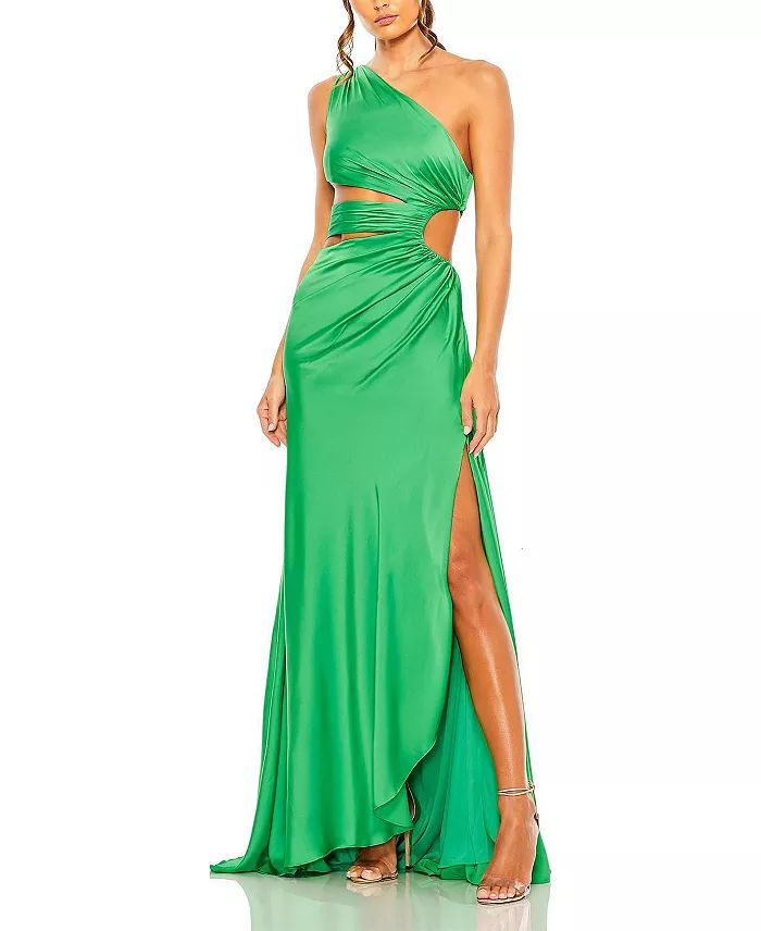 Cut Out One Shoulder Satin Gown | Bloomingdale's (US)