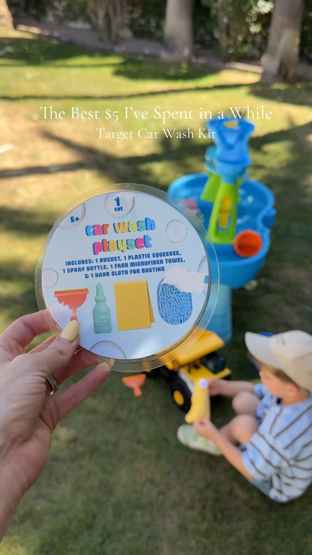 Best $5 I’ve spent in a while! Love this target kids car wash kit. An easy sensory play activity to do alongside their water table 

#LTKHome #LTKKids