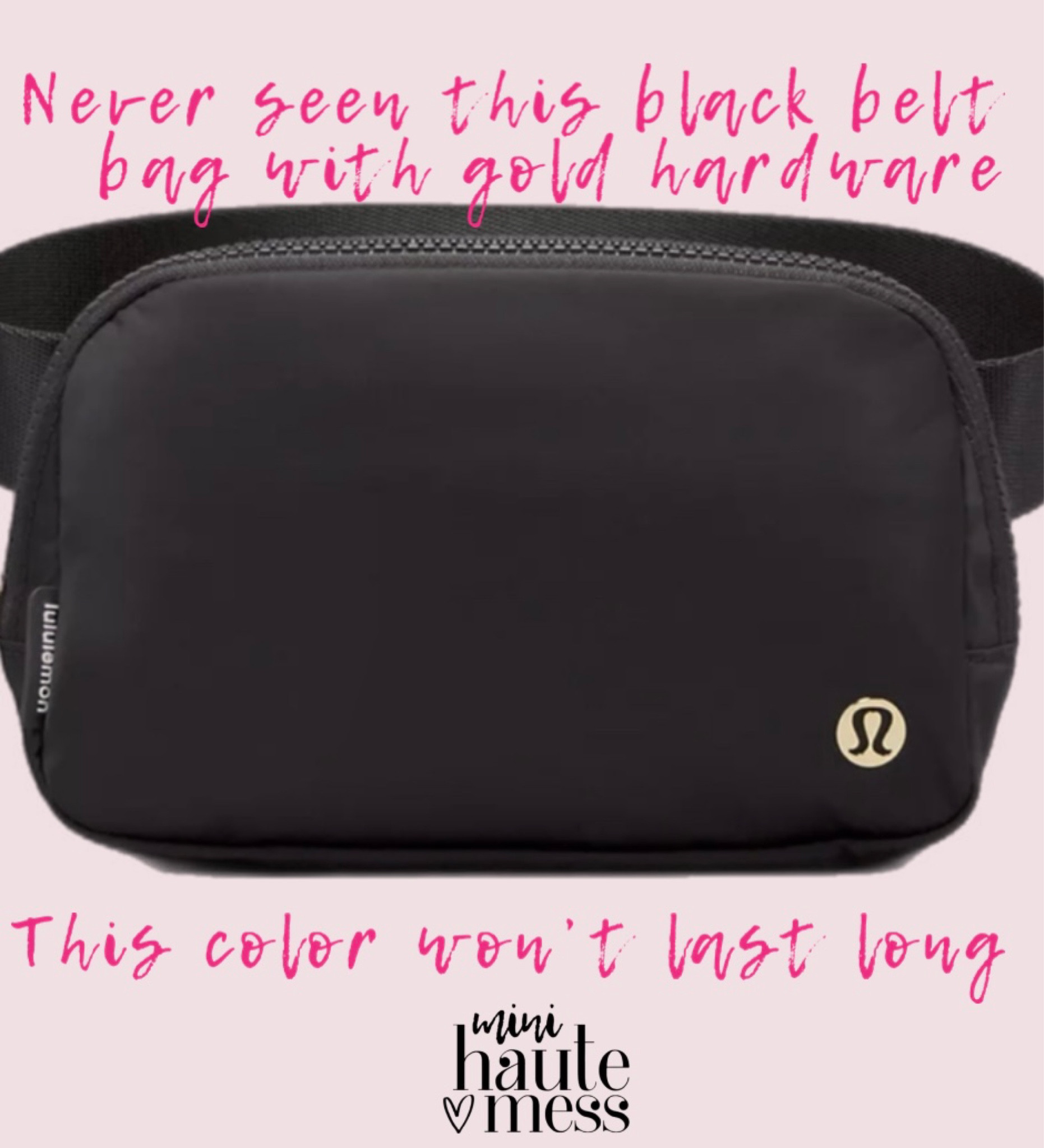 This color won’t last! Black and GOLD. ✨✨✨ #beltbag #lululemonbeltbag

#LTKFind #LTKunder50 #LTKGiftGuide