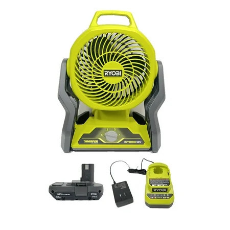 Ryobi 3-Speed Whisper Series Floor Fan with Battery & Charger | Walmart (US)