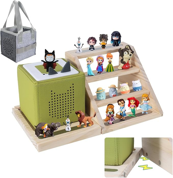 Givilio Tonie Shelf Magnetic Ladders,for Tonie Figures Wall Shelves,for Toniebox Shelf Audio Toy ... | Amazon (US)